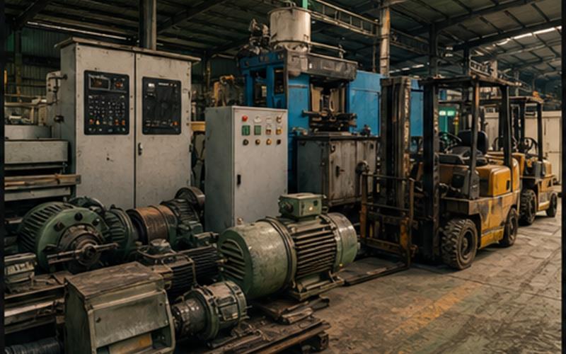 Thu gom máy móc dây chuyền cũ tại kho Đồng Nai