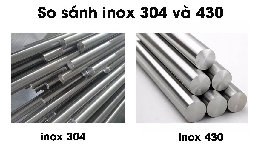 so sánh inox 430 và 304
