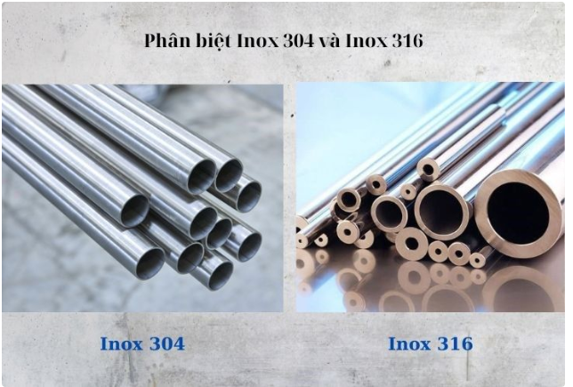 So sánh inox 304 và 316