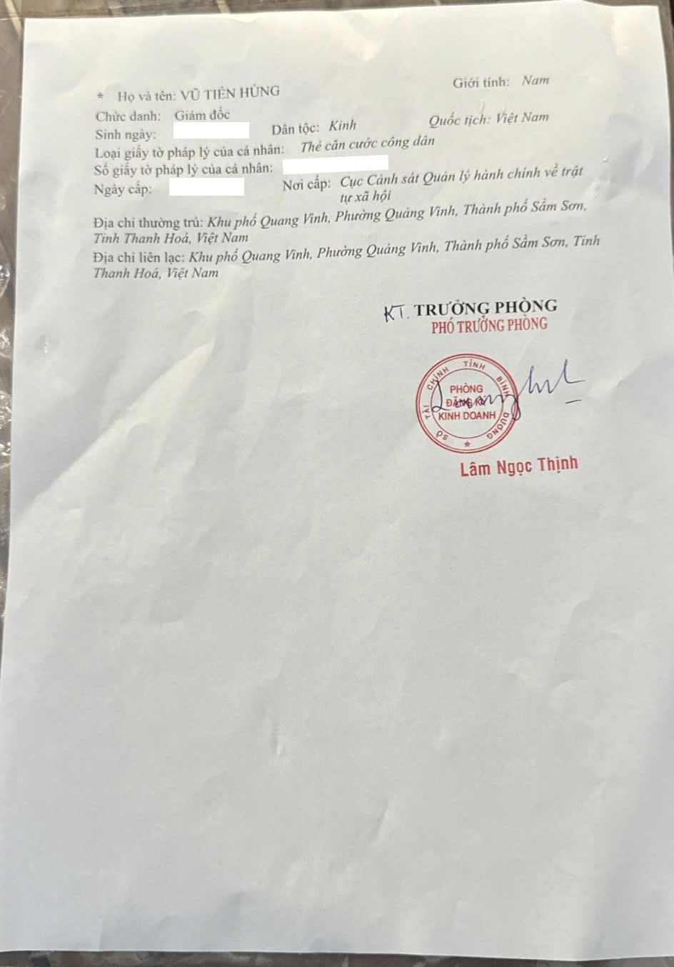 GPKD Tuấn Hùng